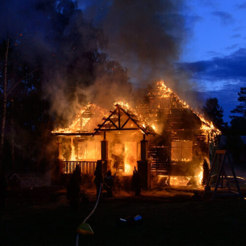 Image of a house fire